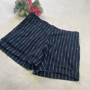 Nautica Navy and White Vertical Stripe Shorts~ Size 6 Summertime